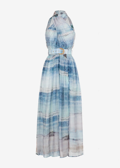 Maxi Halter Dress - Blue Ocean | SOFIA IRINA