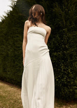Mara Pleated Dress White | BIANCA & BRIDGETT