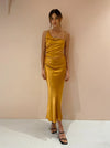 Alma Asymmetrical Bias Cowl Midi Dress | SHONA JOY Shona Joy