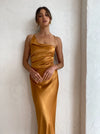 Alma Asymmetrical Bias Cowl Midi Dress | SHONA JOY Shona Joy