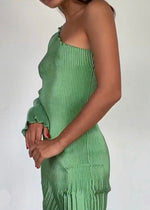 Soiree One Shoulder Long Sleeve Mini Gown - Green | L'IDÈE L'idèe
