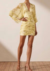 Leticia Plunged Ruched Mini Dress | SHONA JOY Shona Joy