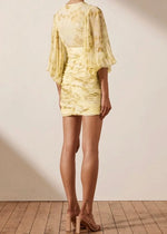 Leticia Plunged Ruched Mini Dress | SHONA JOY Shona Joy