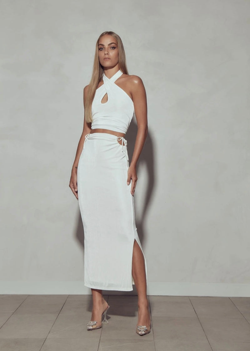 Naomi Top and Skirt -Ivory | KIANNA Kianna