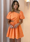 Gabriella Asymmetrical Mini Dress - Sunkissed Plaid | BY NICOLA By Nicola