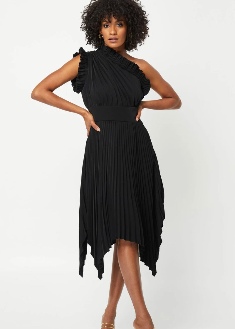 The Lady Like Midi Dress - Black | MOSSMAN Mossman