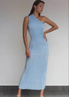 Soiree One Shoulder Gown - Ice Blue | L'IDÈE L'idee