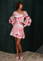 Cutout Mini Dress - Pink Hearts | MACKENZIE MODE Mackenzie Mode