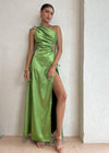 Nour Olive Maxi Dress | SONYA MODA